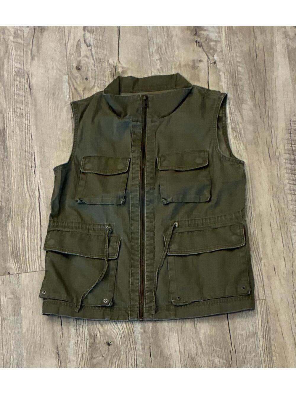 Women's J.Crew Green Utility Vest Size XS - Picture 2 of 5